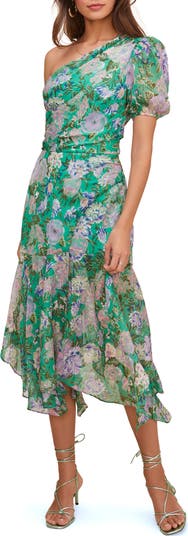 ASTR the Label Santorini One Shoulder Asymmetrical Midi Dress | Nordstrom