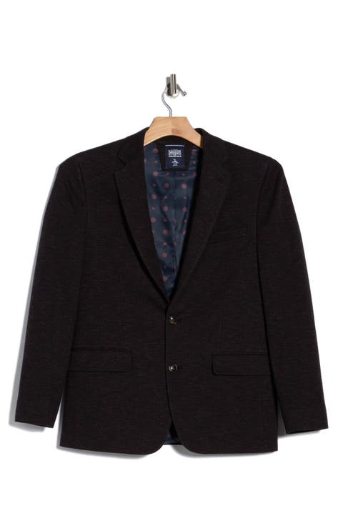 Bird's Eye Notch Lapel Cotton Blend Sport Coat (Short, Regular & Long)