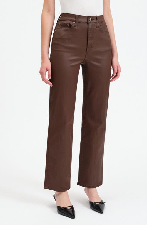 DAZE SUNDAZE HIGH WAIST COATED STRAIGHT LEG JEANS