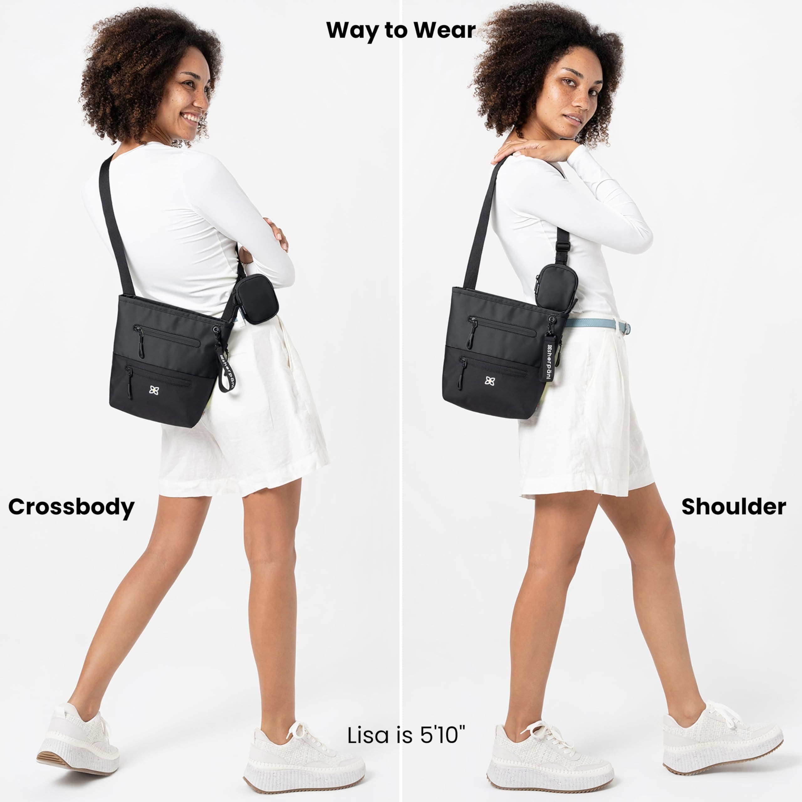 Sherpani Zoom Small Crossbody Purse, Alternate, color, Raven