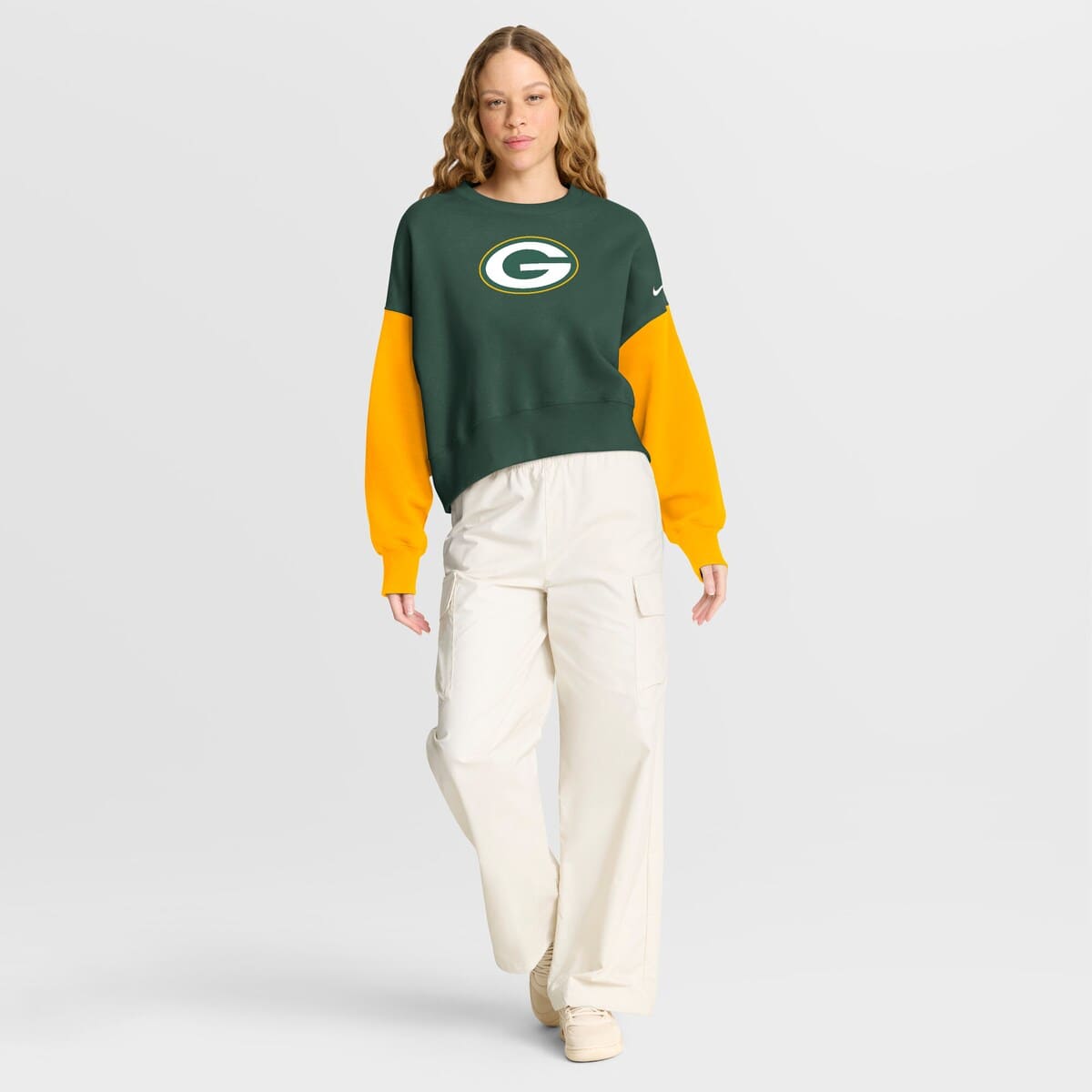 Nike Women's Nike Green Green Bay Packers Oversized Color-Block ...