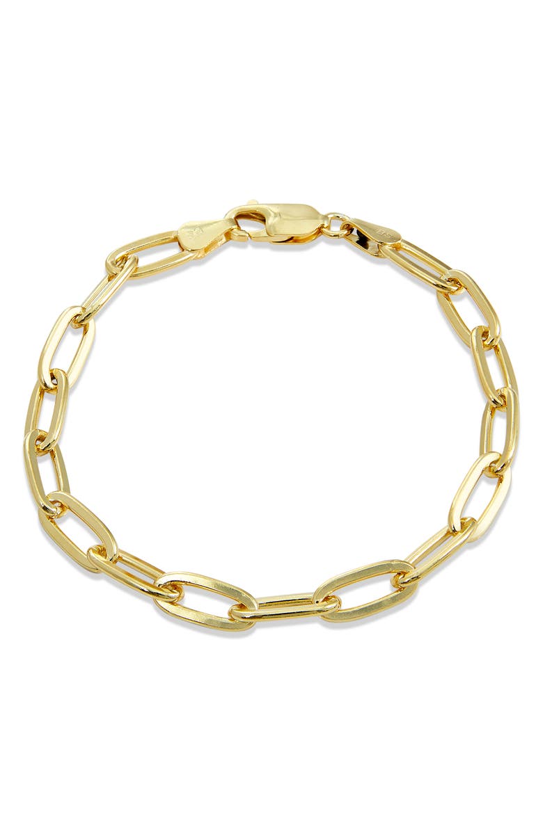 SAVVY CIE JEWELS Paper Clip Chain Bracelet, Main, color,