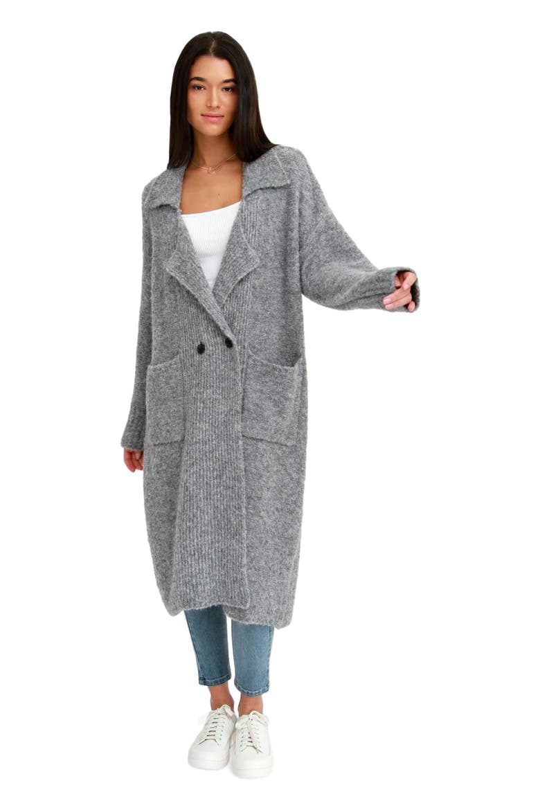Born To Run Sustainable Sweater Coat, Alternate, color, Grey