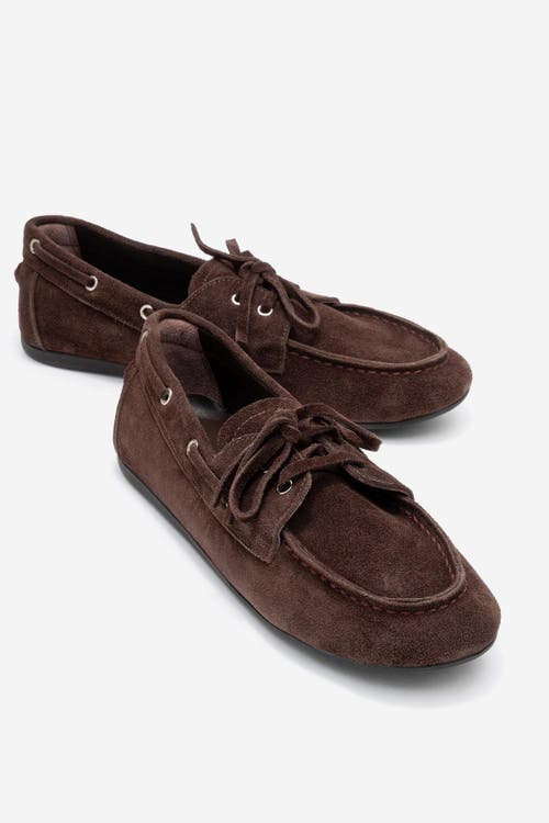 Forever & Always Shoes Serelis Leather Lace Up Loafer In Brown