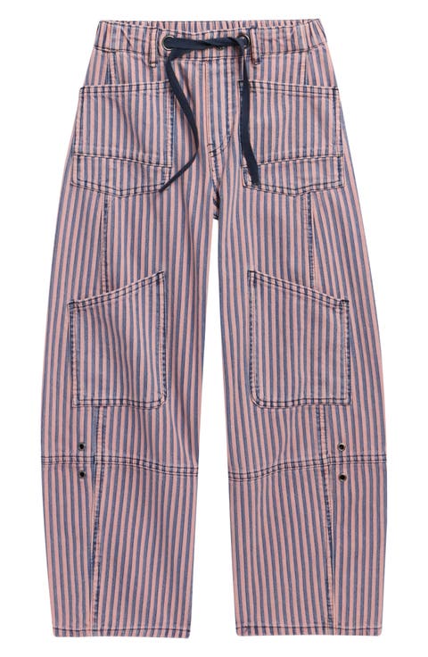 Kids' Stripe Barrel Leg Jeans