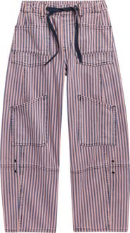 Tractr Kids' Stripe Barrel Leg Jeans