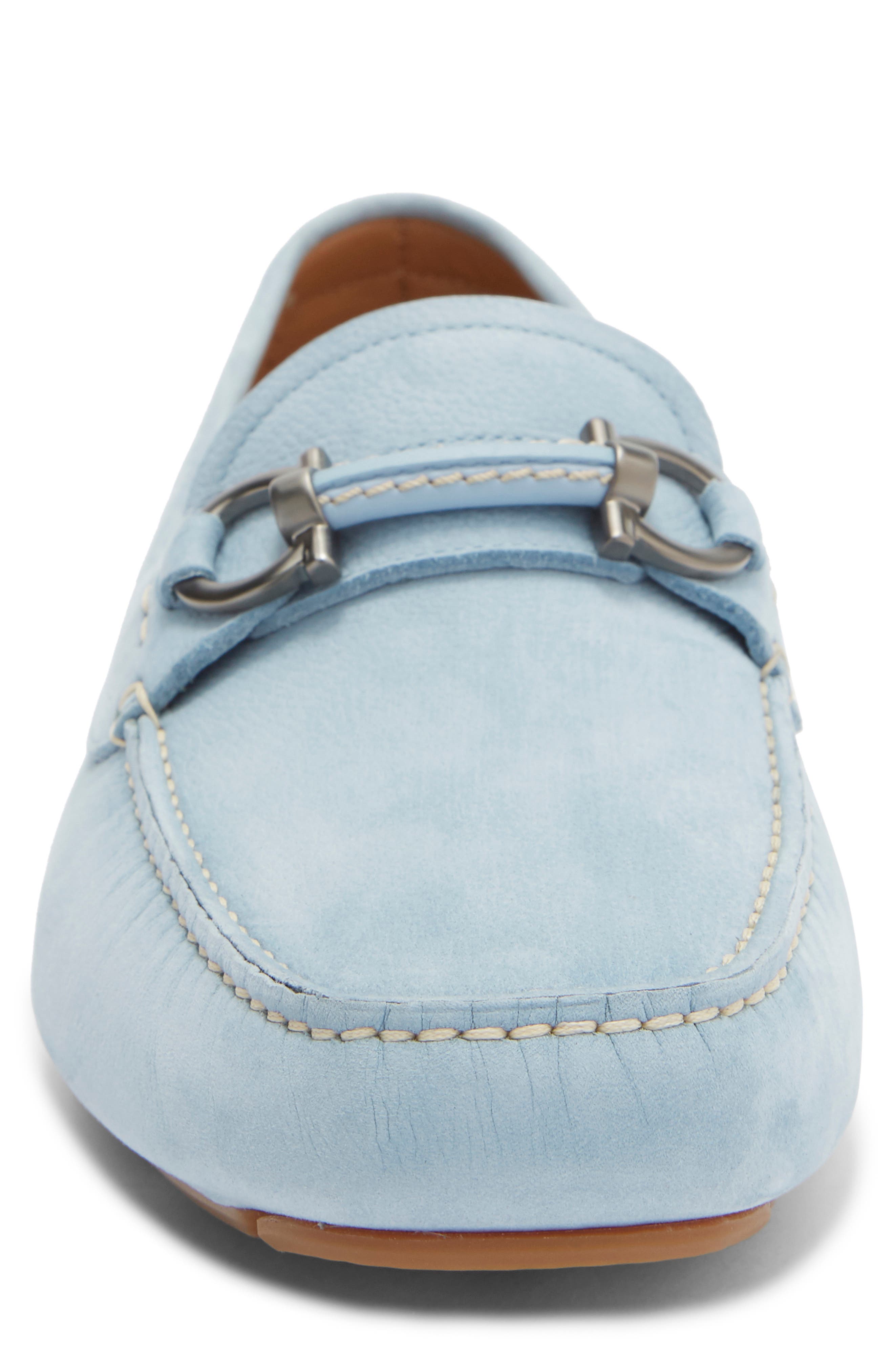 FERRAGAMO Sunday Driving Shoe, Alternate, color, Washed Denim New Biscotto