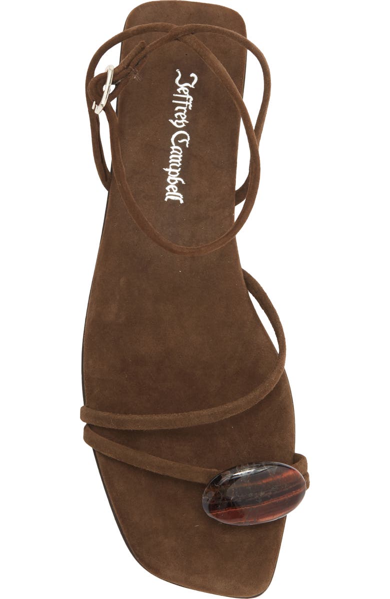 Jeffrey Campbell Lunara Ankle Strap Sandal, Alternate, color, Brown Suede Combo