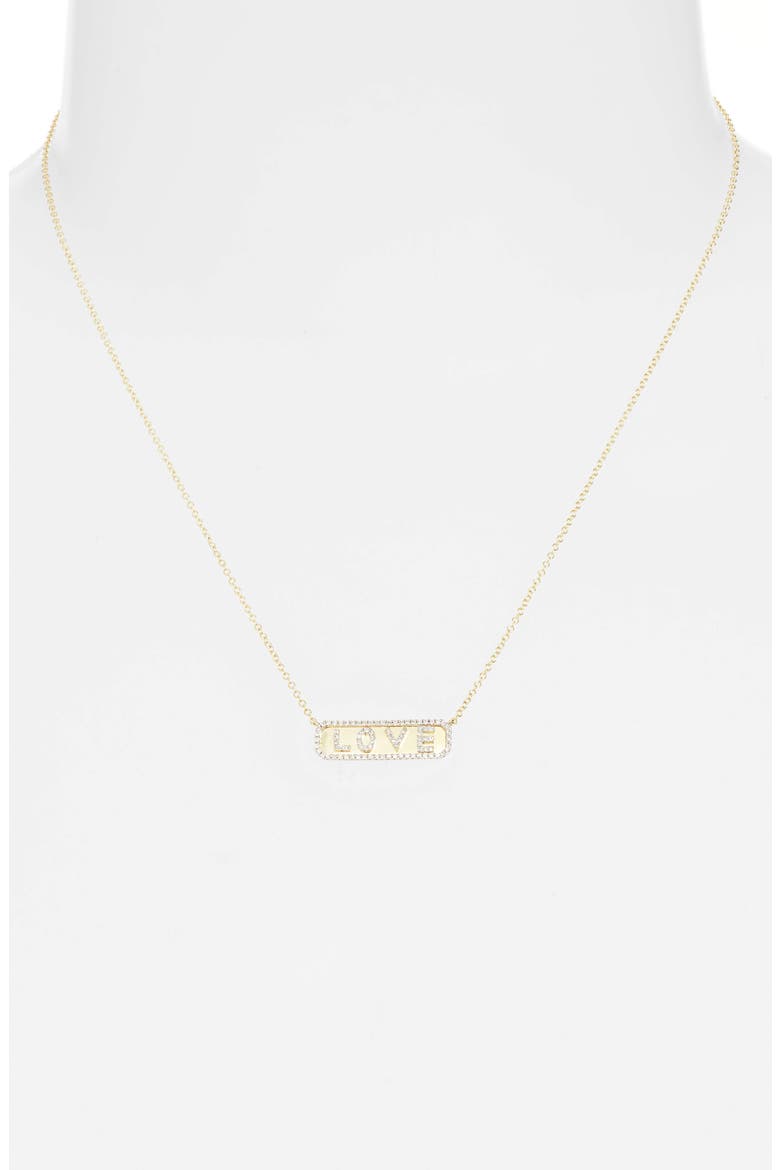 Diamond Love Pendant Necklace, Alternate, color, YELLOW GOLD/ DIAMOND