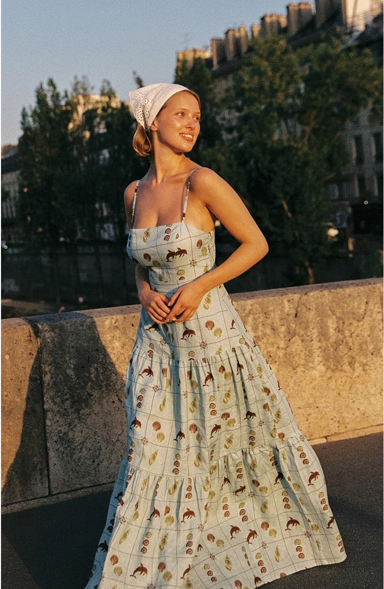 Palm Noosa Celine Maxi Dress, Alternate, color, Seashell Tile