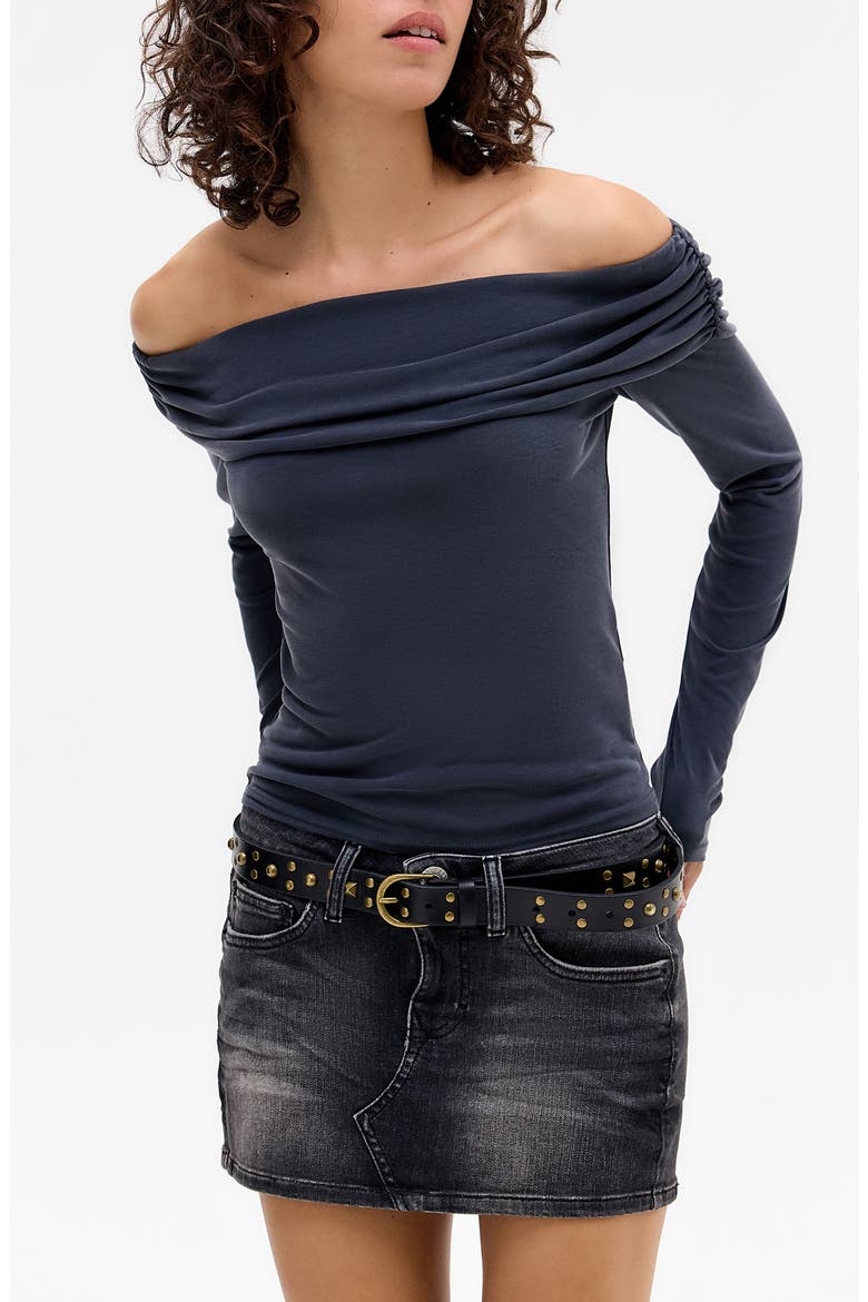 Ultimate Off the Shoulder Top, Main, color, BLACK