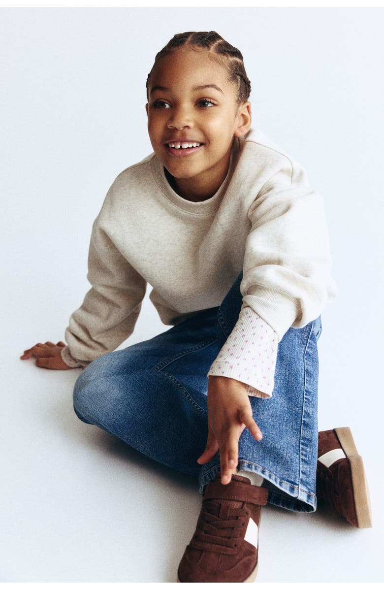 H&M Superstretch Wide Leg Jeans, Alternate, color, Washed Denim Blue