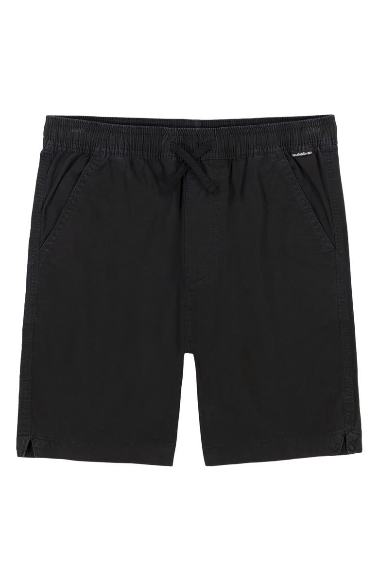 Quiksilver Kids' Taxer Drawstring Shorts, Main, color, Black