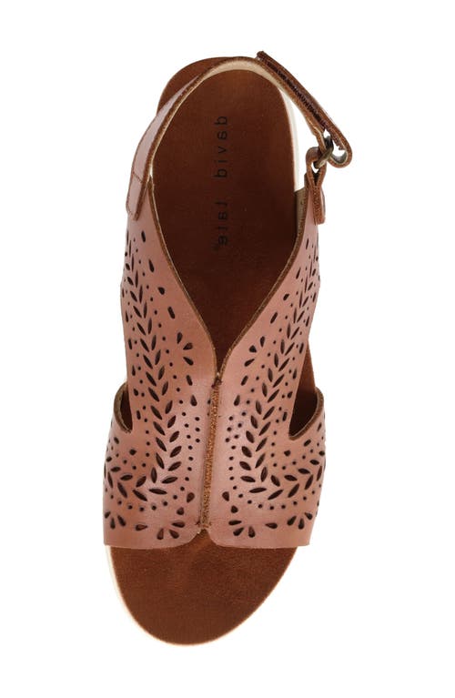 David Tate Moda Slingback Platform Wedge Sandal In Luggage
