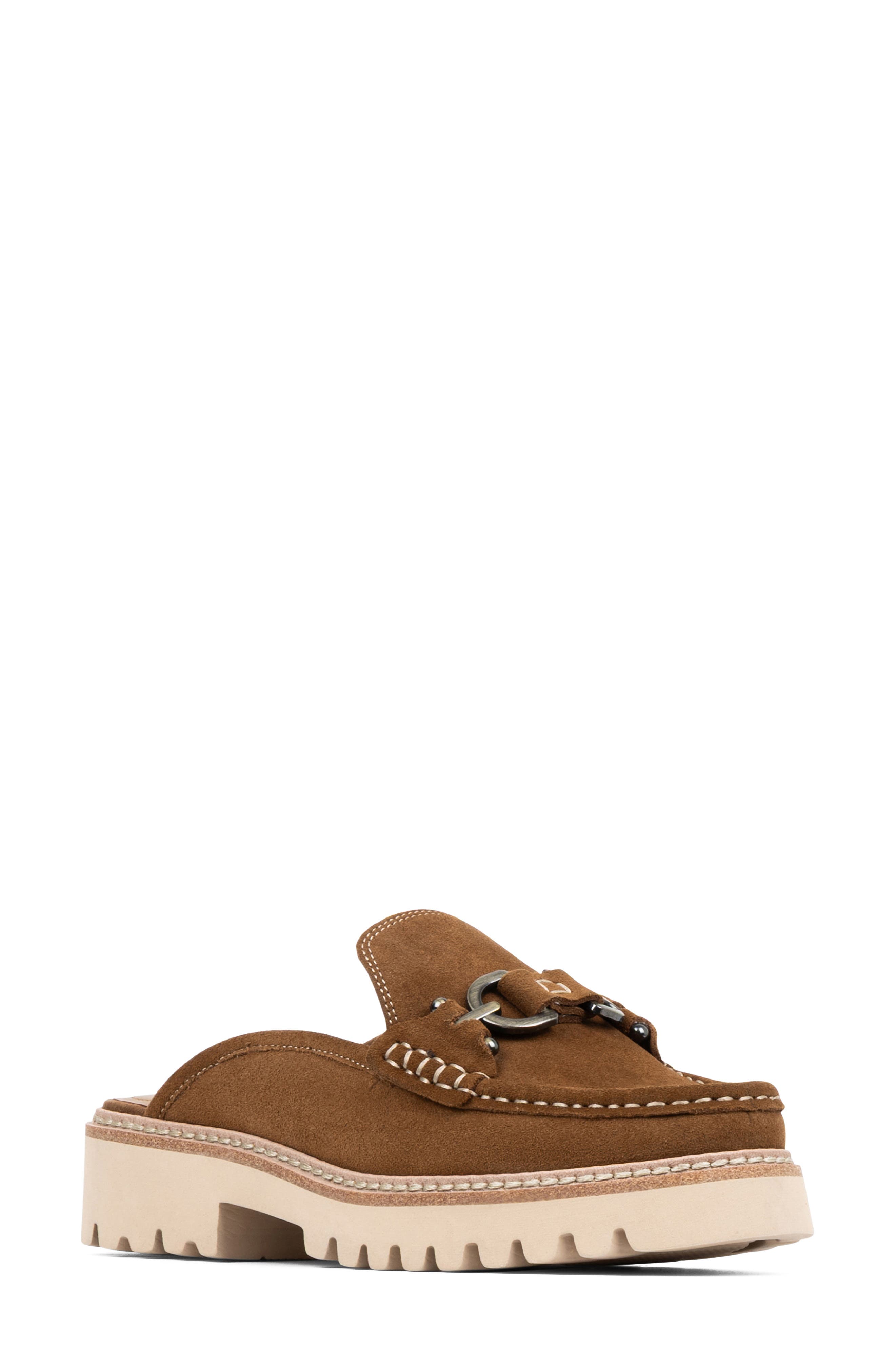 Hassie Bit Loafer Mule, Main, color, SADDLE