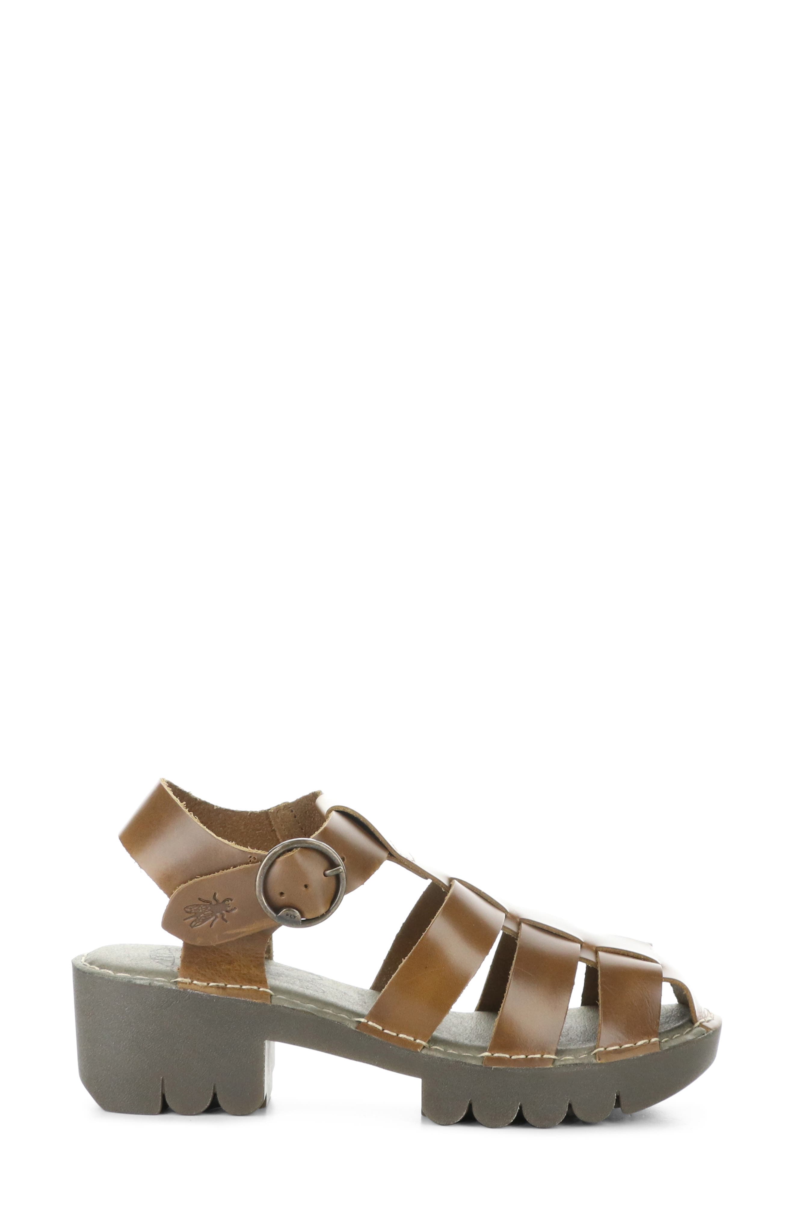Fly London Emme Platform Fisherman Sandal, Alternate, color, 011 Camel Bridle