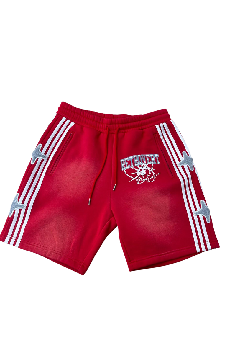 RETROVERT Star Track Shorts, Main, color, Red