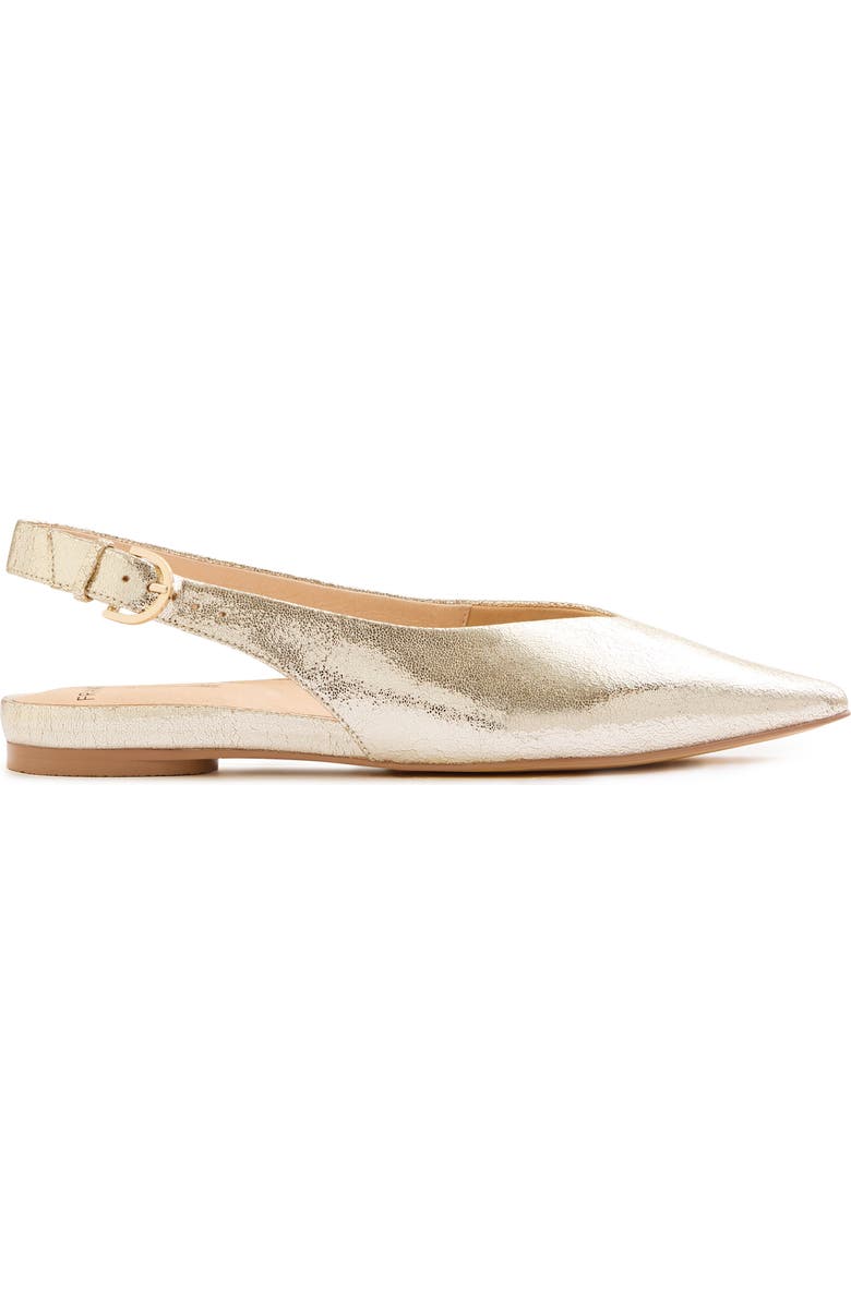 FRANKIE4 Luna Pointed Toe Slingback Flat, Alternate, color, Gold