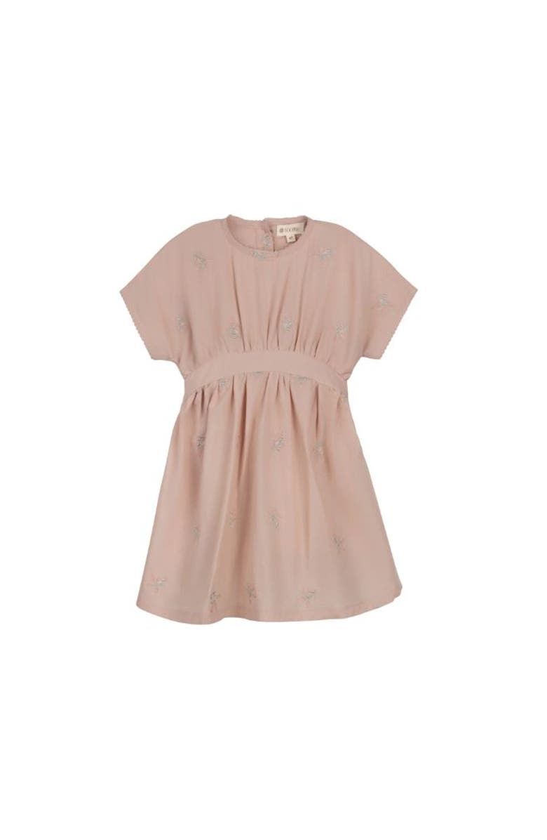 Ely's & Co. Looms Holland Collection - Embroidered Floral Short Sleeve Dress, Main, color, Pink