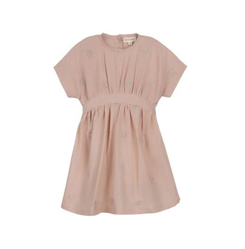 Looms Holland Collection - Embroidered Floral Short Sleeve Dress (Toddler, Little Kid & Big Kid)