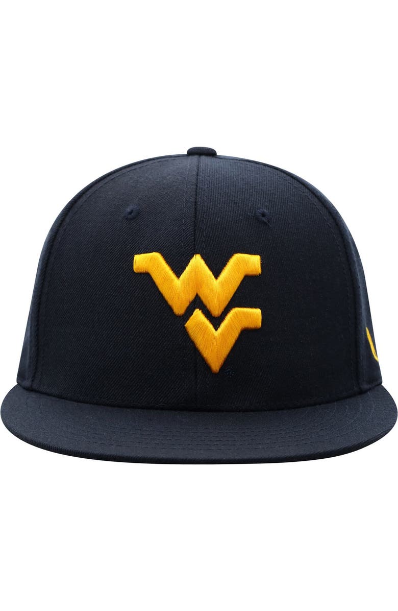 TOP OF THE WORLD Men's Top of the World Navy West Virginia Mountaineers Team Color Fitted Hat, Alternate, color, Navy