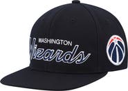 Mitchell & Ness Men's Mitchell & Ness Black Washington Wizards Hardwood Classics Script 2.0 Snapback Hat