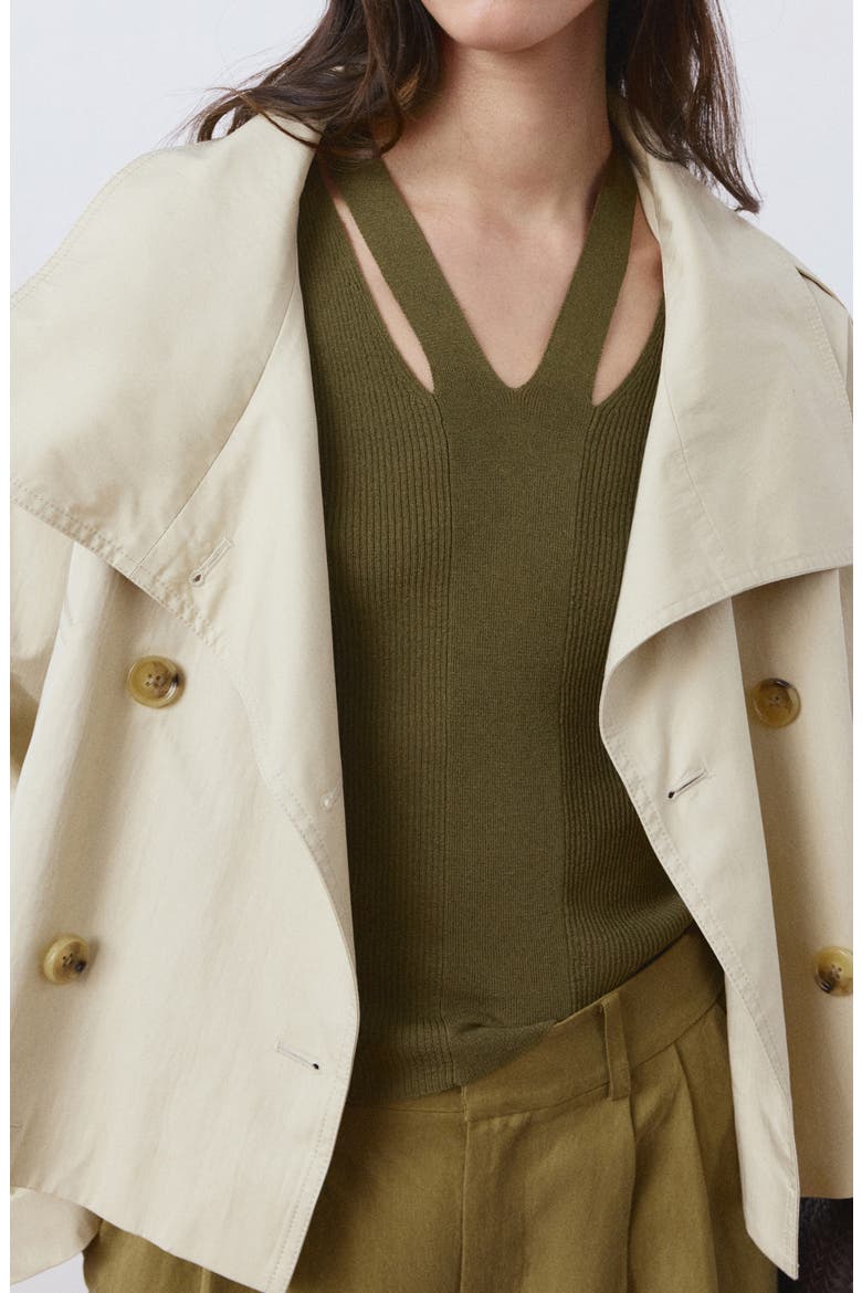 Cutout Rib Top, Alternate, color, KHAKI GREEN