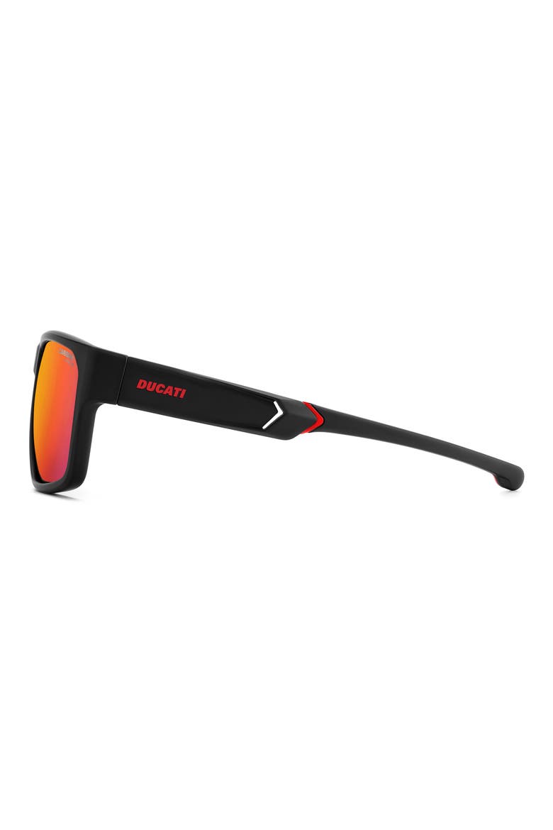 x Ducati 59mm Rectangular Sunglasses, Alternate, color, BLACK RED/ RED MULTILAYER