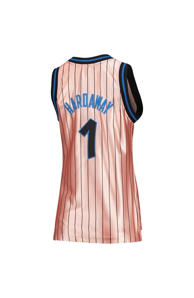 Mitchell & Ness Women's Mitchell & Ness Penny Hardaway Pink Orlando Magic 75th Anniversary Rose Gold 1993 Swingman Jersey, Alternate, color, 