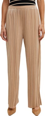 WISHLIST Velvet Accordion Pleat Wide Leg Pants