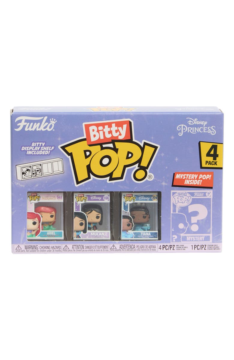 Funko x Disney Mystery 4-Pack Bitty POP! Disney Princess Figurines, Main, color, Multi