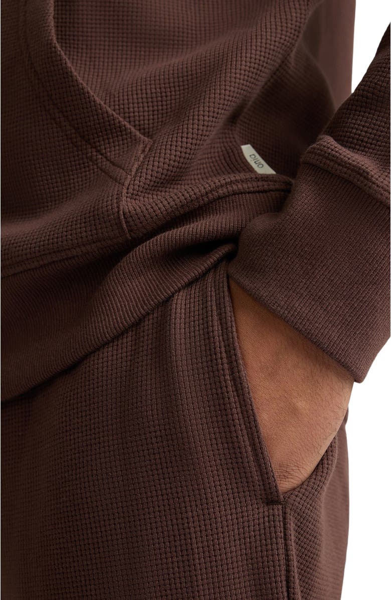 Onia Heavyweight Cotton Waffle Jogger, Alternate, color, Java