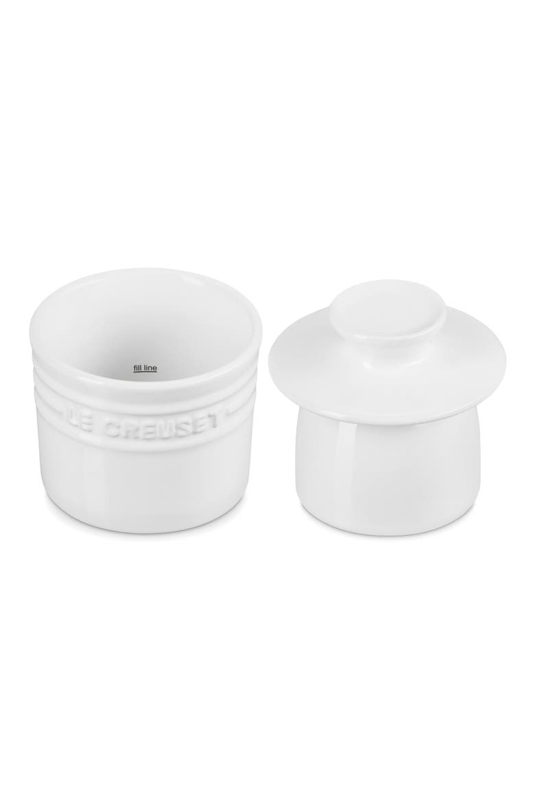 Butter Crock, Alternate, color, WHITE