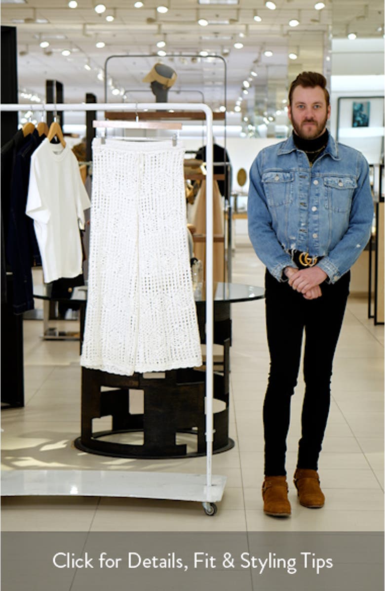 Waverly Open Stitch Cotton Crop Cover-Up Pants, sales video thumbnail