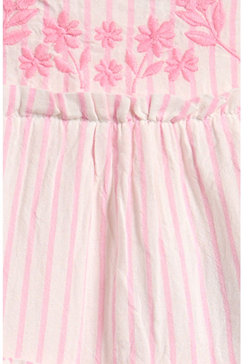 Tiered Ruffle Cotton Dress, Alternate, color, PINK EMBROIDERED STRIPE