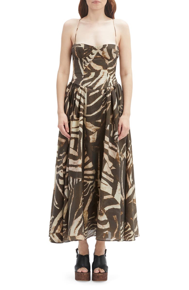 Bardot Estie Print Maxi Dress, Main, color, Brown Animal