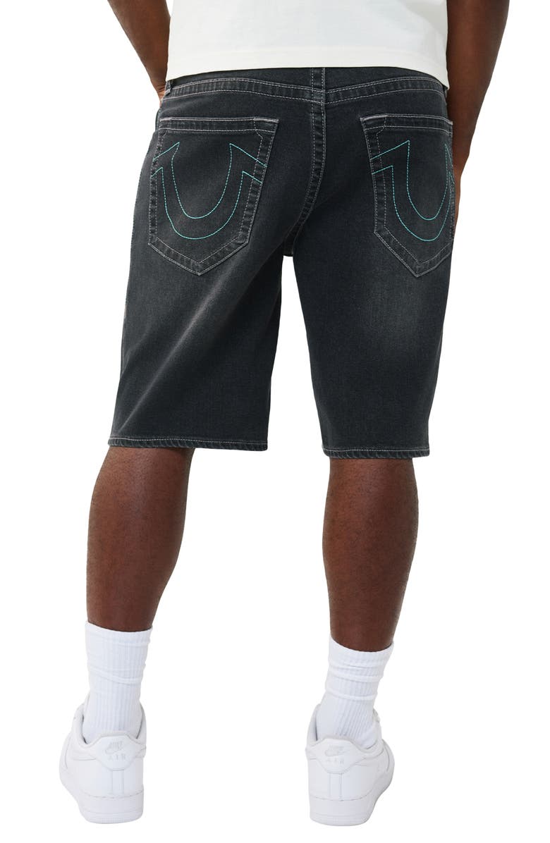 True Religion Bobby Denim Shorts, Alternate, color, Smog Overdye Black Wash