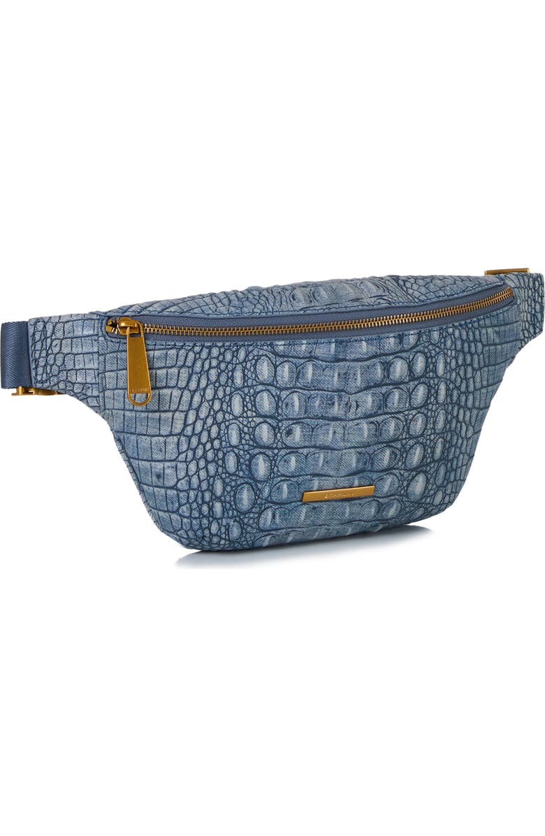 Brahmin Harker Croc Embossed Leather Belt Bag, Alternate, color,