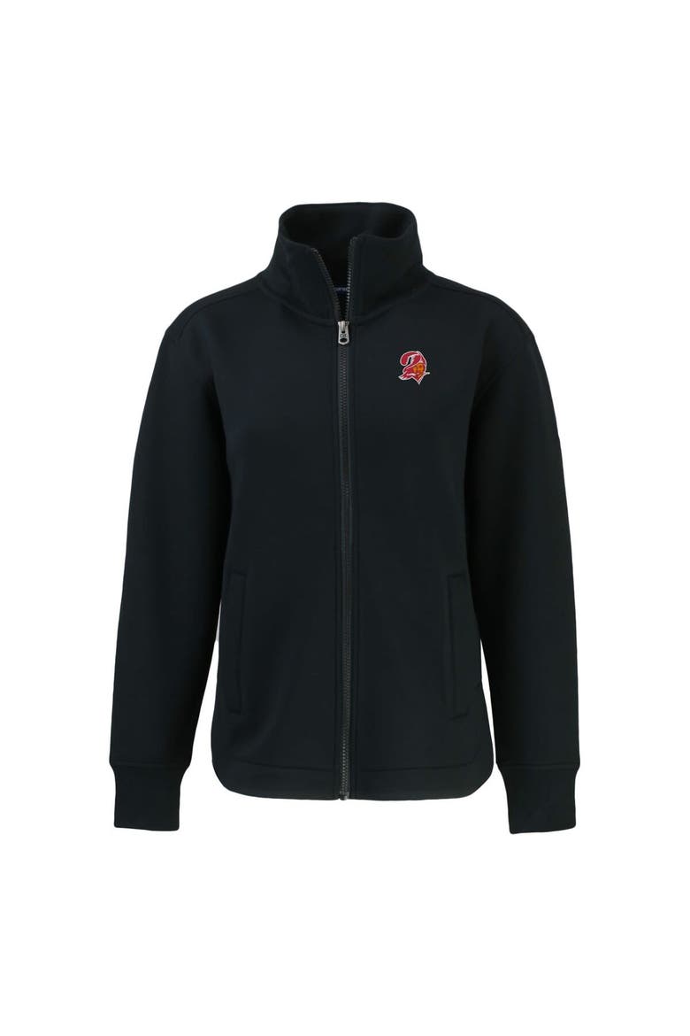 Women's Cutter & Buck  Black Tampa Bay Buccaneers Throwback Logo Roam Eco Recycled Full-Zip Jacket, Alternate, color, Black