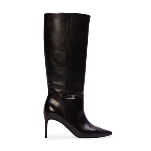 Black Suede Studio Elo 80 Leather Boot In Black