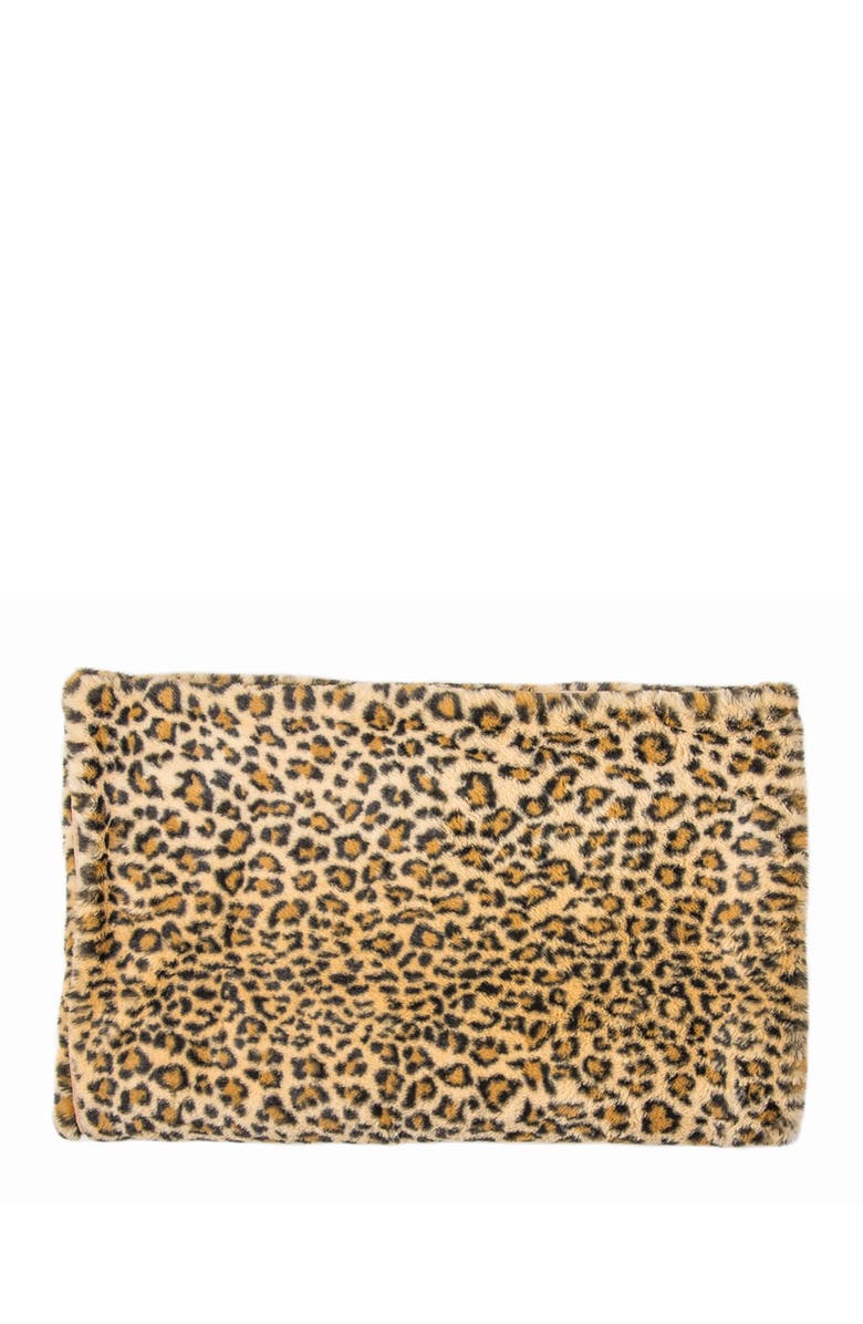 LUXE Burke Leopard Print Faux Fur Throw - 50" x 60", Alternate, color, Leopard