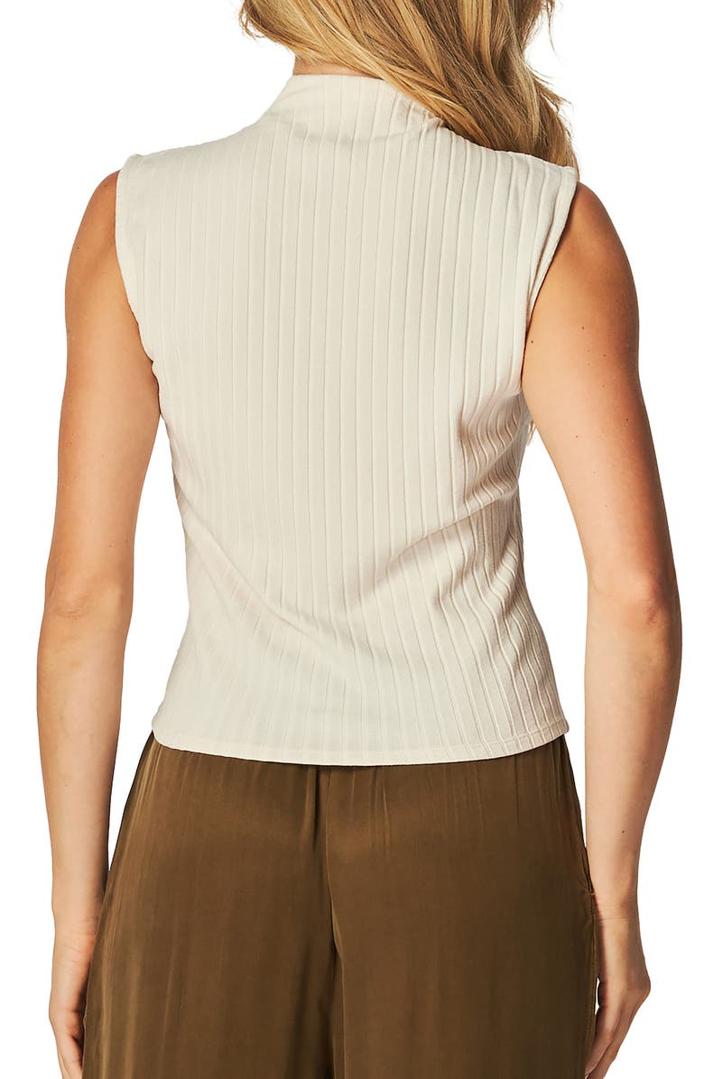 Bella Dahl Funnel Neck Rib Tank, Alternate, color, Winter White