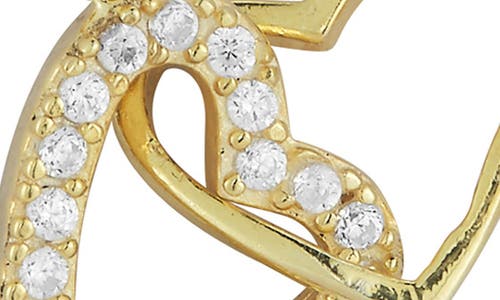 Glaze Jewelry 14k Gold Plated Silver Link Heart Necklace In Gold