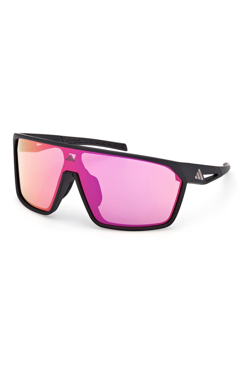 130mm Shield Sports Sunglasses, Alternate, color, MATTE BLACK / MIRROR VIOLET