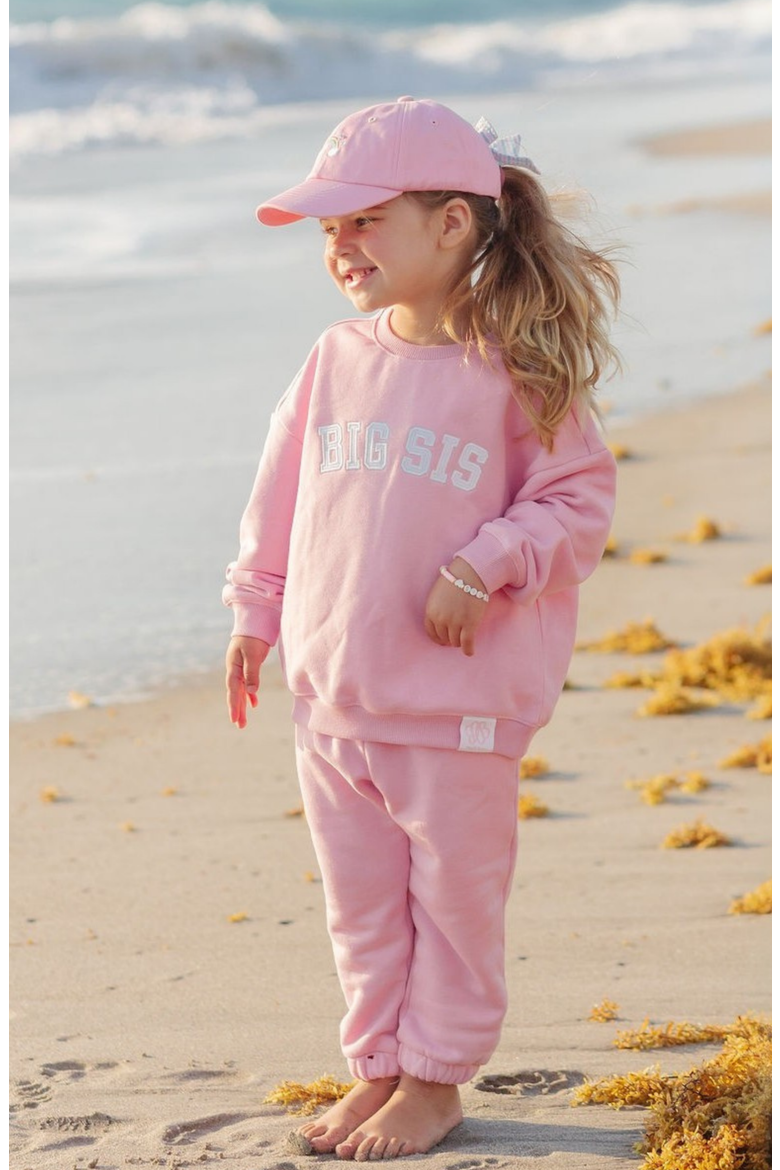 Big Sis Sweatshirt, Alternate, color, Pink/White