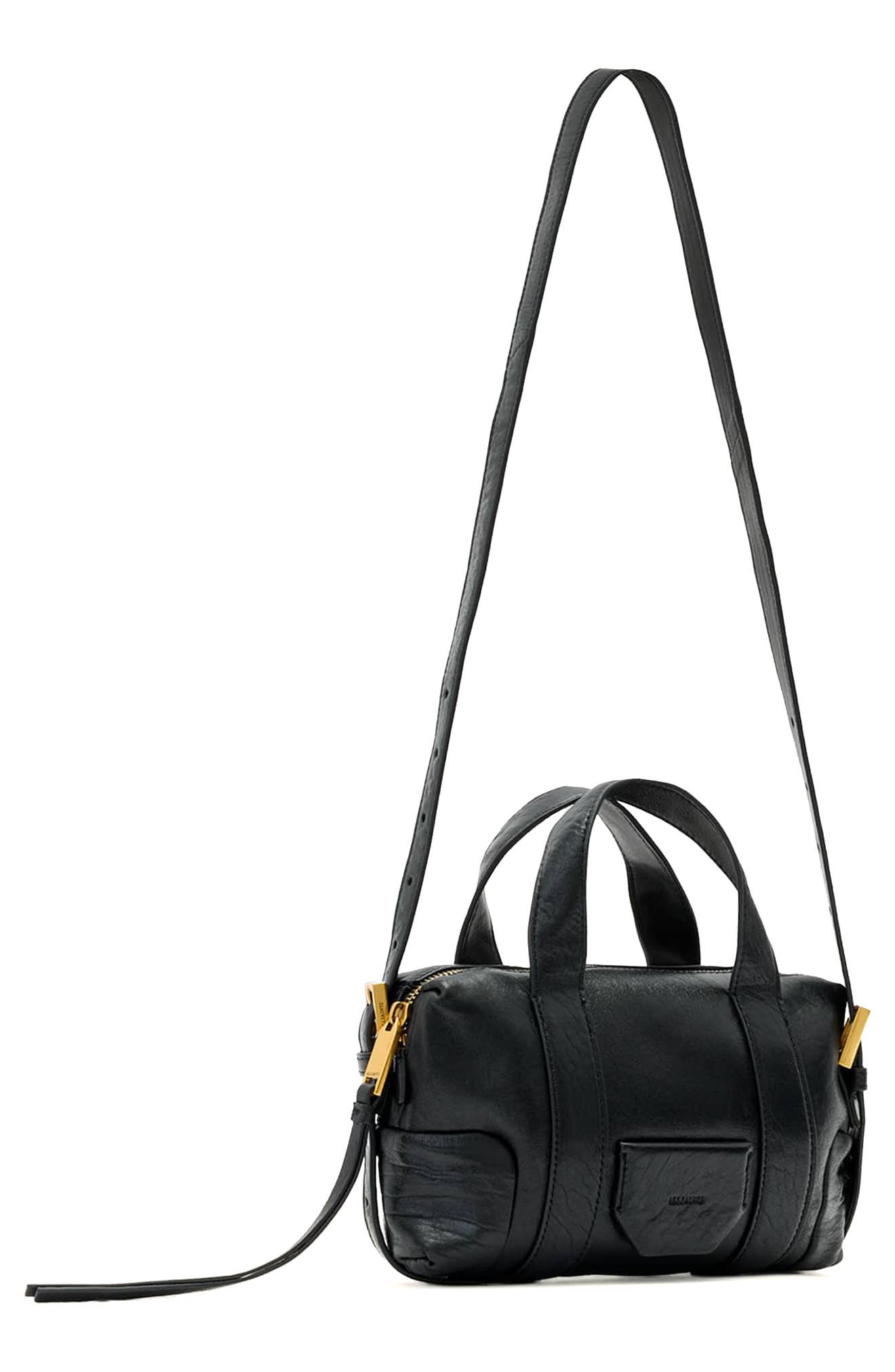 AllSaints Ares G Compact Crossbody Bag, Alternate, color, Black