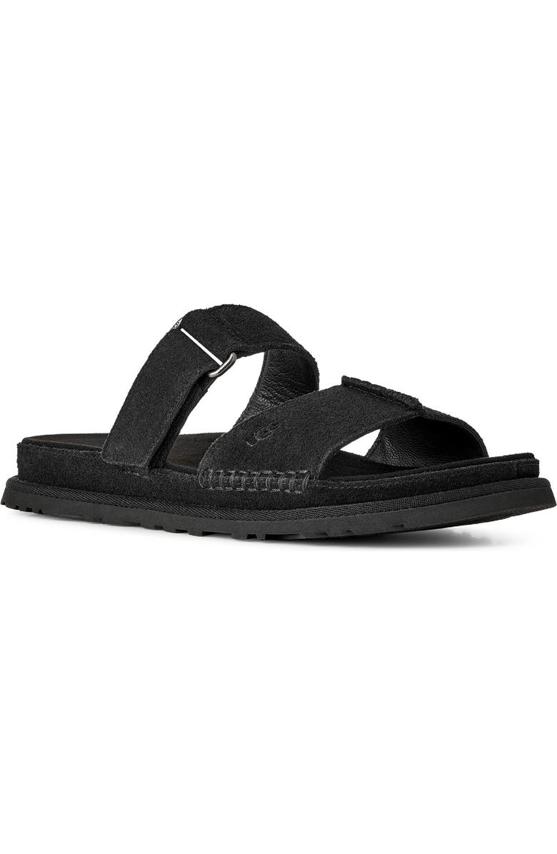 UGG<sup>®</sup> GoldenGaze Slide Sandal, Main, color, Black