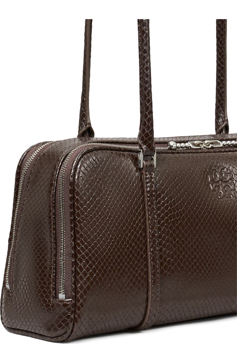 Tory Burch Marshmallow Croc Embossed LeatherShoulder Bag, Alternate, color,