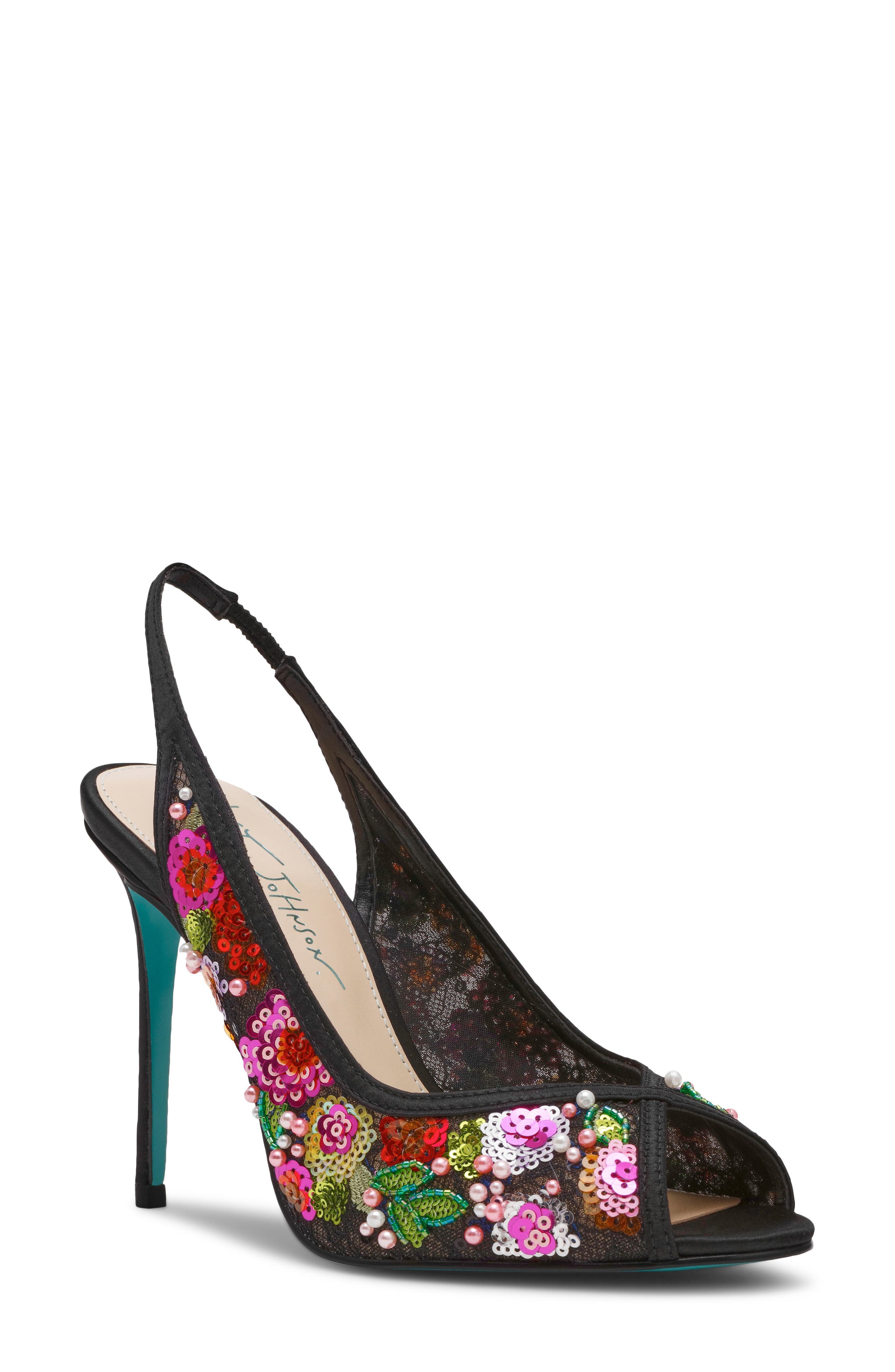 Betsey Johnson Gerri Sequin Slingback Sandal, Main, color, 