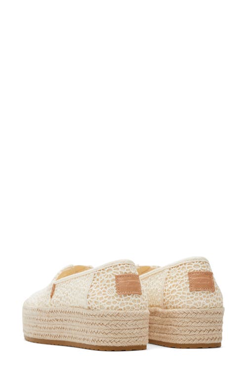 Toms Valcia Platform Espadrille In Natural Crochet